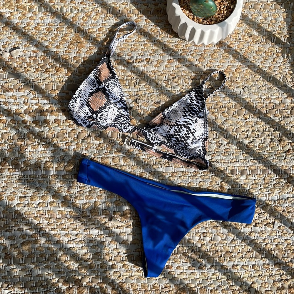 Snakeskin Bikini Top